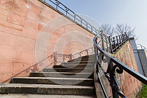 Classic stair with steel railing in Berlin