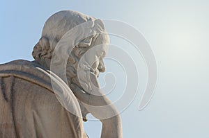 Classic statue of philosopher Socrates