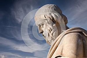 Classic statue of greek philosopher Plato