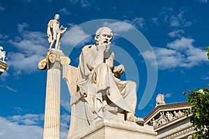 Classic statue of philosopher Socrates