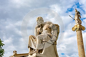 Classic statue of philosopher Socrates