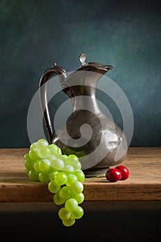 Classic still life with fruit