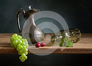 Classic still life with fruit