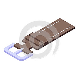 Classic strap icon isometric vector. Watch hand leather