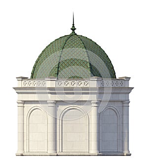 Classic style building exterior. Architecture. Exterior. 3D rendering