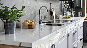 Classic Style Engineered Stone Kitchen Top