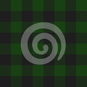 Green and Black Buffalo Check Plaid Seamless Pattern photo