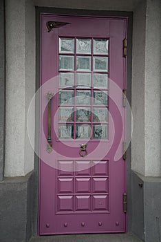 Classic style old wood front door