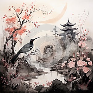 Classic Sumi-e Painting