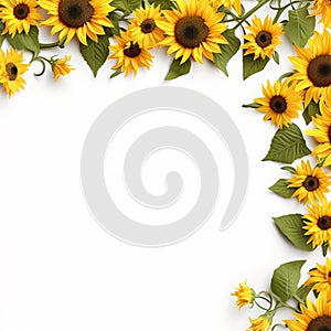 Classic sunflower border