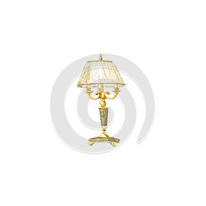 Classic table lamp, watercolor illustration