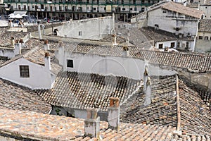Classic tile roof, Chinchon, Spanish municipality famous for its