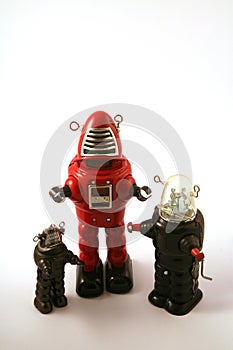 Classic tin toy robots