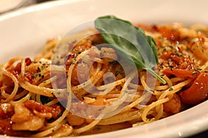 Classic tomato spaghetti WITH FRESH BASIL & PARMESAN