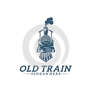 Classic train logo concept, Locomotive logo design vector template, Creative design, icon symbol