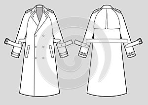 Classic Trench Coat Vector Template photo