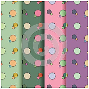 Classic trendy polka dot seamless print with color combos