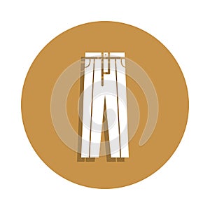 Classic Trousers icon in badge style. One of clothes collection icon can be used for UI, UX photo