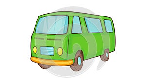 Classic van, retro style icon animation