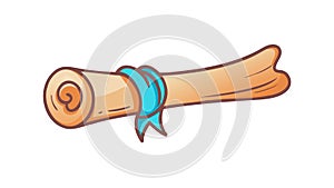 Rolled Parchment Scroll Vector, vector design Generative AI