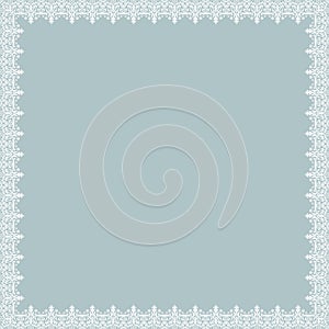 Classic vector square frame with arabesques and orient elements