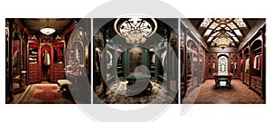 classic victorian walk in closet interior design ai generated