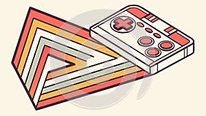 Classic Video Game Controller, Retro Gaming Console Element Vector, vector design Generative AI