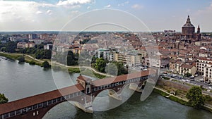 Classic view of Pavia, Italy