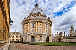 Classic view of the Univeristy of Oxford in Britain