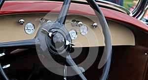 Classic vintage american car interior