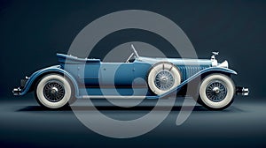 Classic Vintage Car Rendered in High Detail. Elegant and Stylish Design Concept. Collectible Automobile Artwork. Ideal