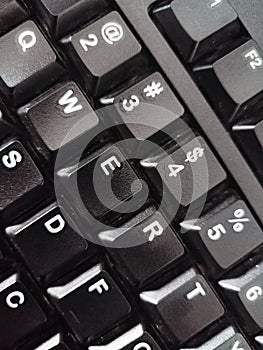 black and white computer keyboard photo