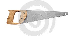 Classic Vintage Hand Saw Isolated On White