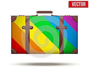 Classic vintage luggage suitcase for travel in