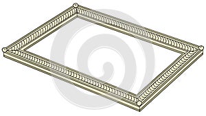 Classic Vintage Ornate Rectangular Frame Design, vector design Generative AI