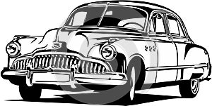 Classic vintage retro american legendary car Buick Sedan