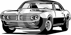 Classic vintage retro american legendary car Pontiac Firebird