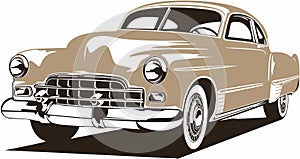 Classic vintage retro legendary American car Cadillac Coupe