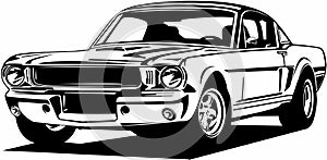 Classic vintage retro legendary American car Ford Mustang Shelby photo