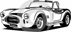 Classic vintage retro legendary American muscle car AC Cobra