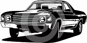 Classic vintage retro legendary American muscle car Chevrolet El Camino