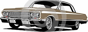 Classic vintage retro legendary American muscle car Chevrolet Impala