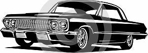 Classic vintage retro legendary American muscle car Chevrolet Impala