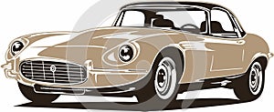 Classic vintage retro legendary British car Jaguar E-Type