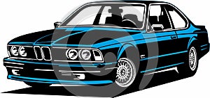 Classic vintage retro legendary German car BMW E24