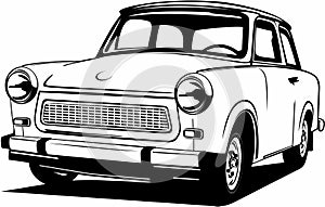 Classic vintage retro legendary German car Trabant