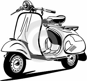 Classic vintage retro legendary scooter