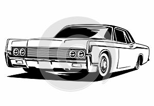 Classic vintage retro legendary sport car Lincoln