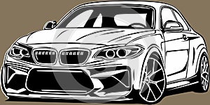 Classic vintage retro new custom sport car BMW