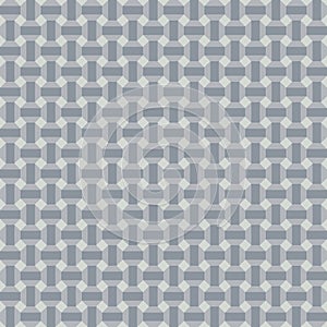 Classic vintage seamless pattern with abstract geometry 3d texture. gray silver metallic background. Can be used for greeting card
